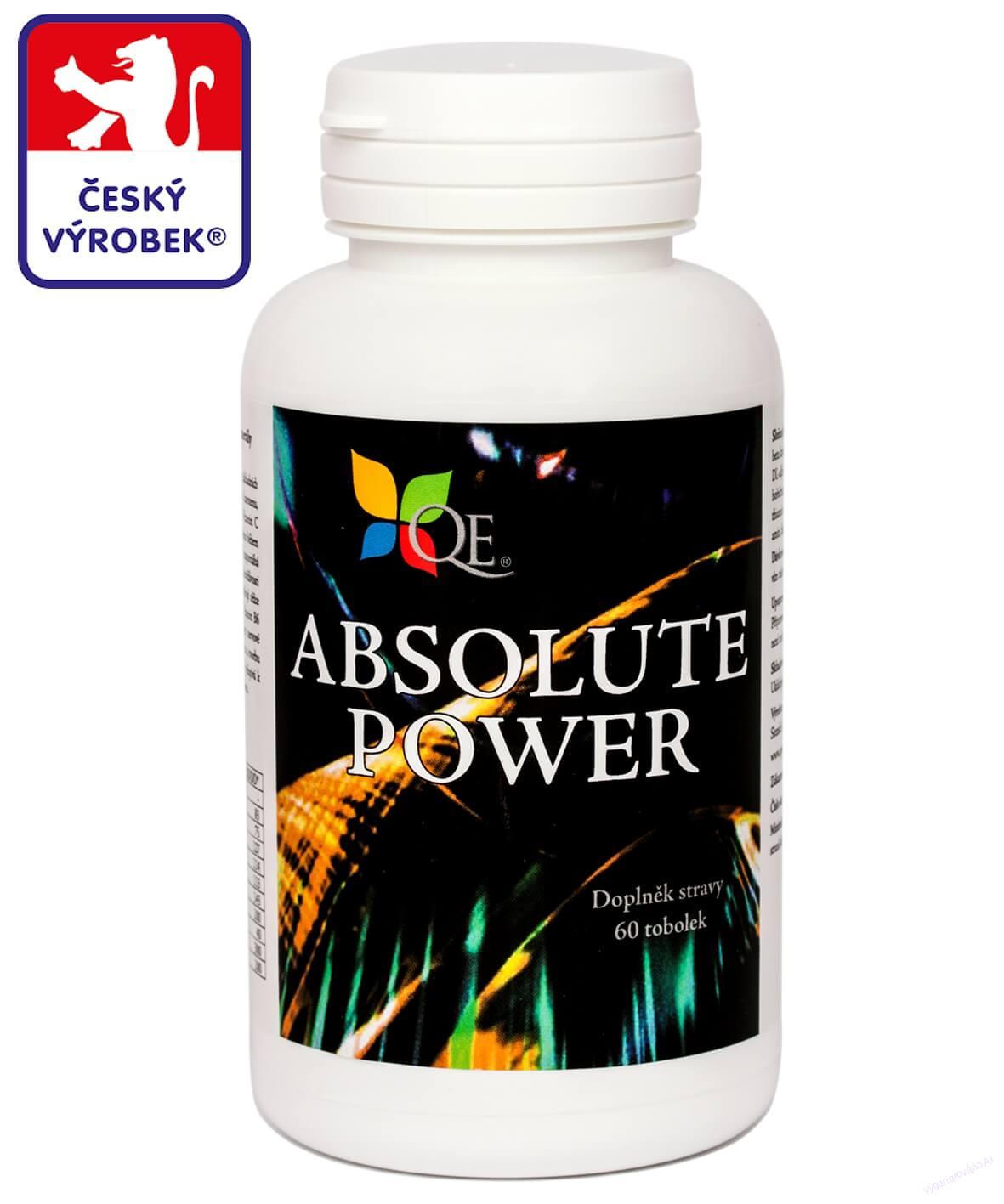 ABSOLUTE POWER | vitaminy A, B1, B2, B6, B12, C, E, niacin, biotin, kys. listová | český výrobek | 60 tobolek