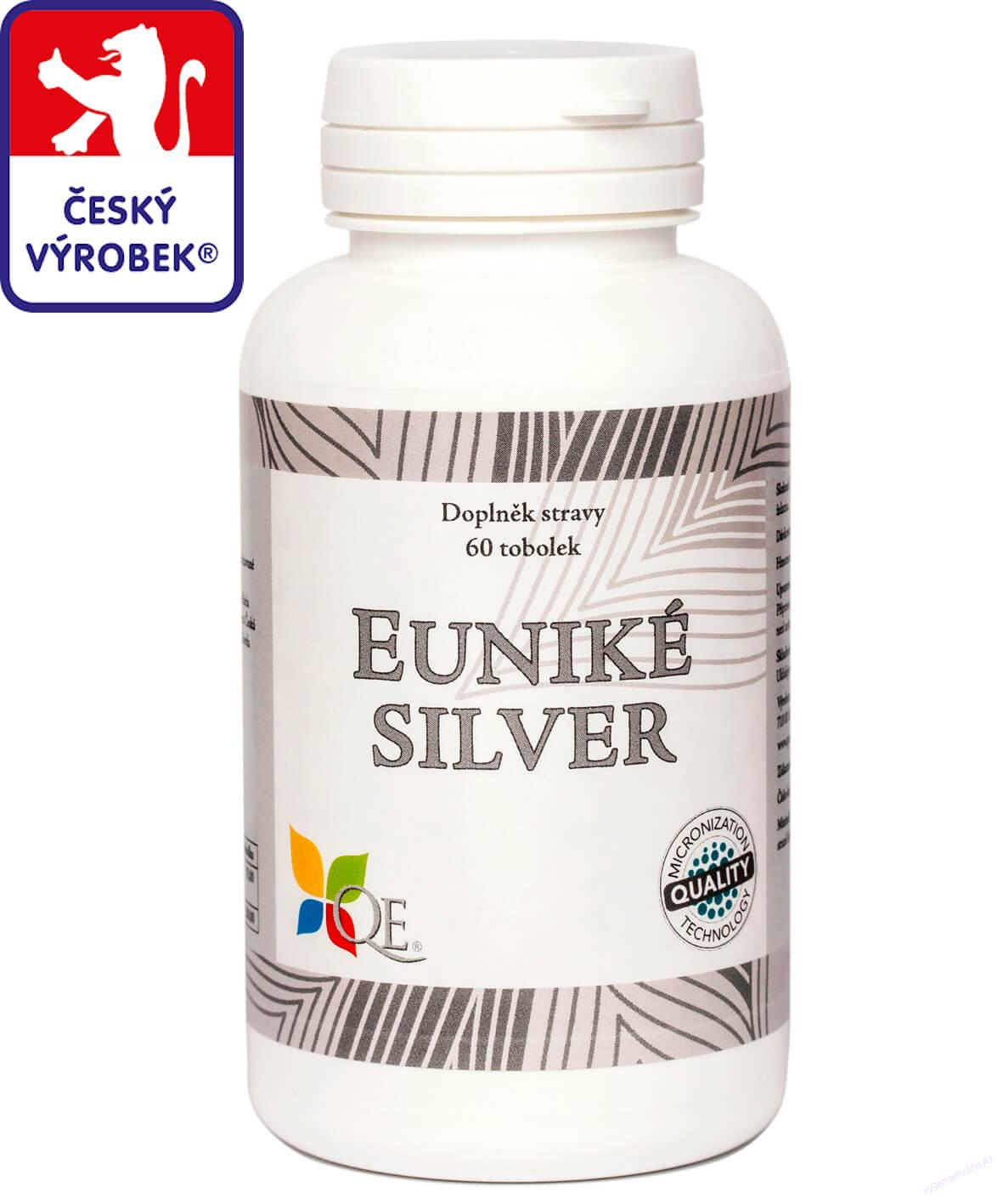EUNIKÉ SILVER pro střevo a játra | dezintegrovaná chlorella a šišák bajkalský | čeký výrobek | 60 tobolek