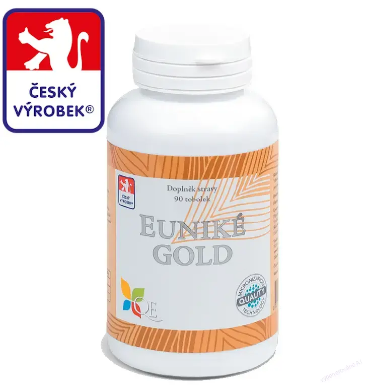 EUNIKÉ GOLD pro ženy i muže | dezintegrovaná chlorella + kotvičník zemní + L-arginin | český výrobek | 90 tobolek